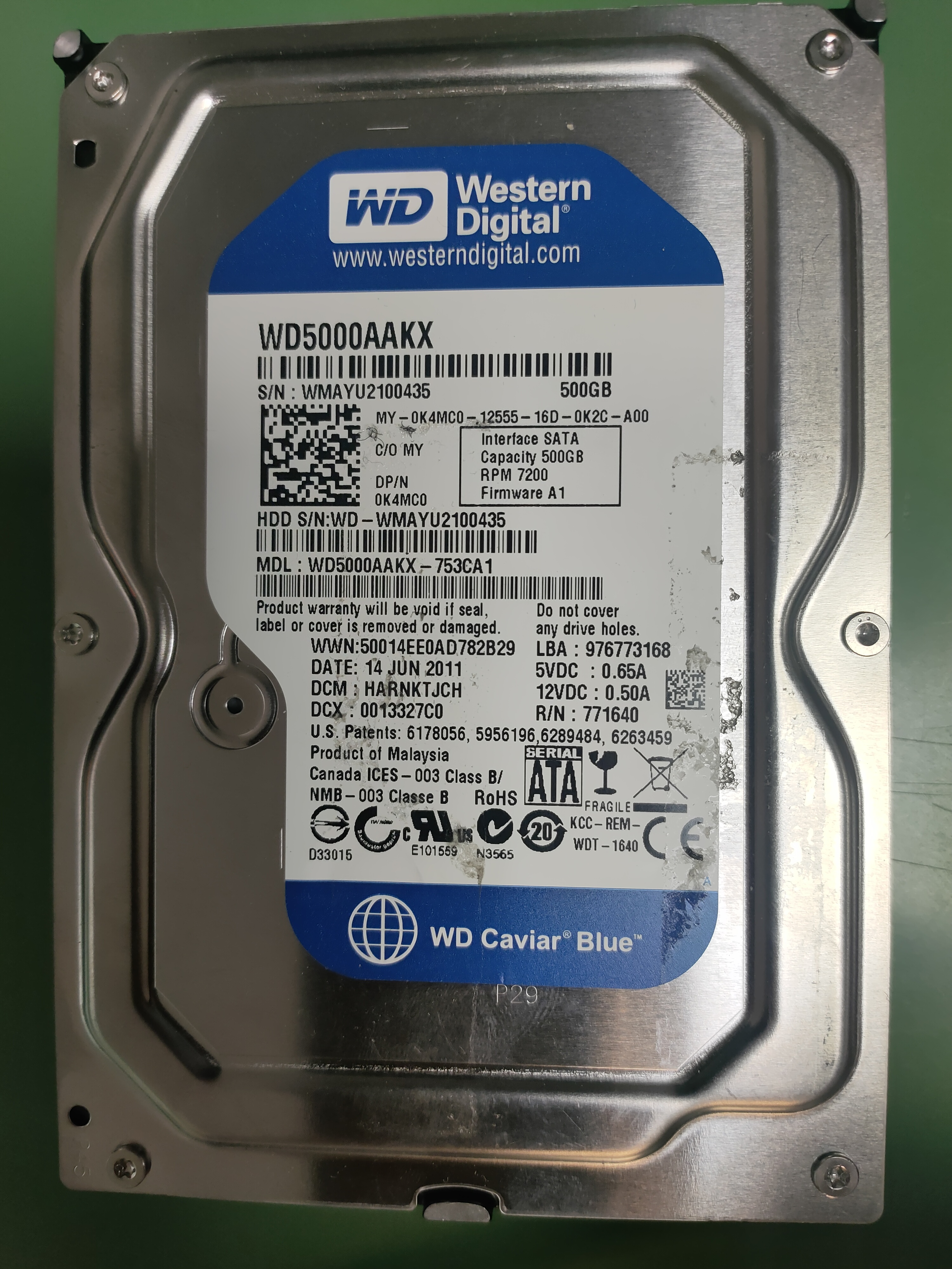 Festplatte WD WD5000AAKX 500GB